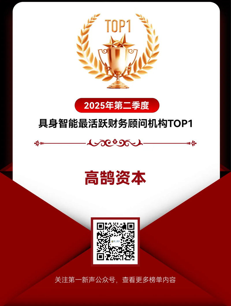 高鹄资本荣获「第一新声」2025年二季度最活跃机构多项TOP大奖(图1)